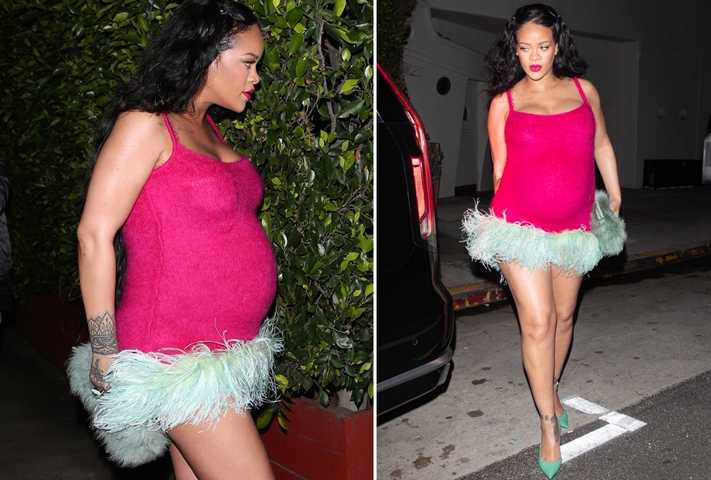 Rihanna, piume e gravidanza